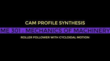 CAM PROFILE SYNTHESIS (ROLLER FOLLOWER  WITH CYCLOIDAL MOTION)