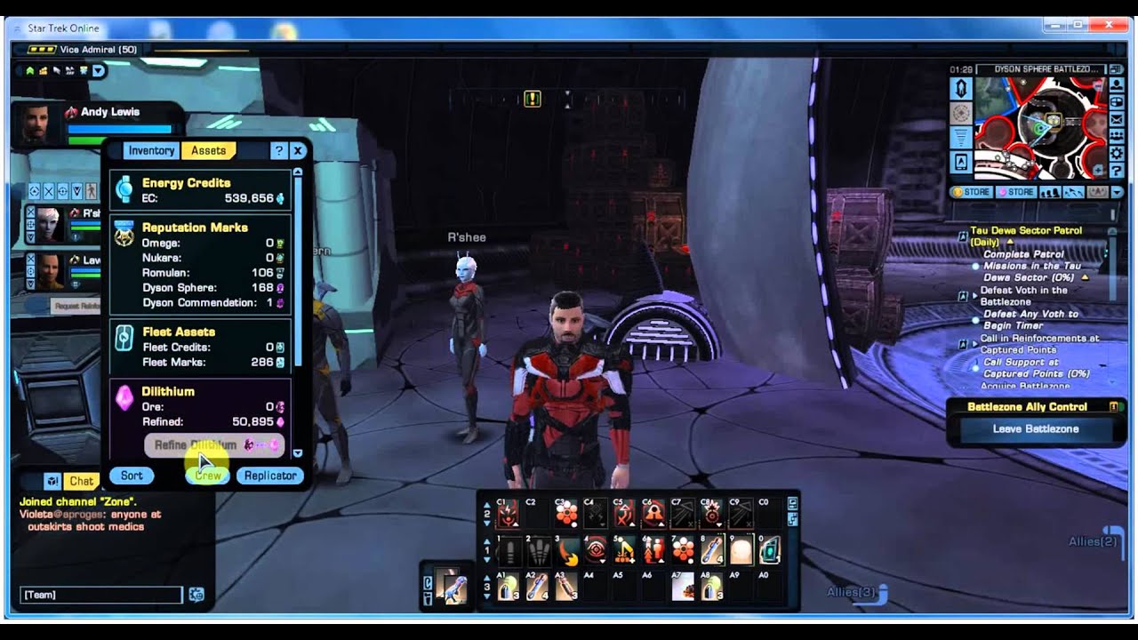 star trek online how to get dilithium fast