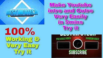 Make Free YouTube Channel Intro & ending video in 5 Minutes - Without any Software