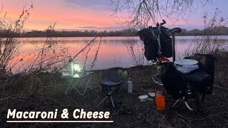 Brompton bike ride & cooking macaroni cheese outdoors.