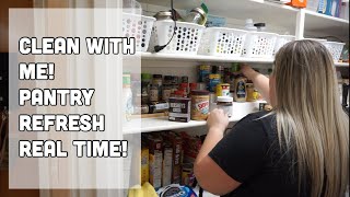 Clean with me! Pantry Refresh in Real time! Motivational Monday!