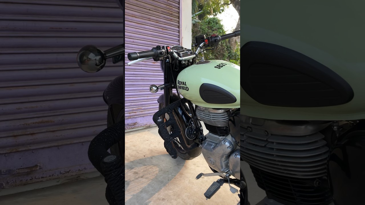 ❤️Royal Enfield classic 350 on fire 🔥￼