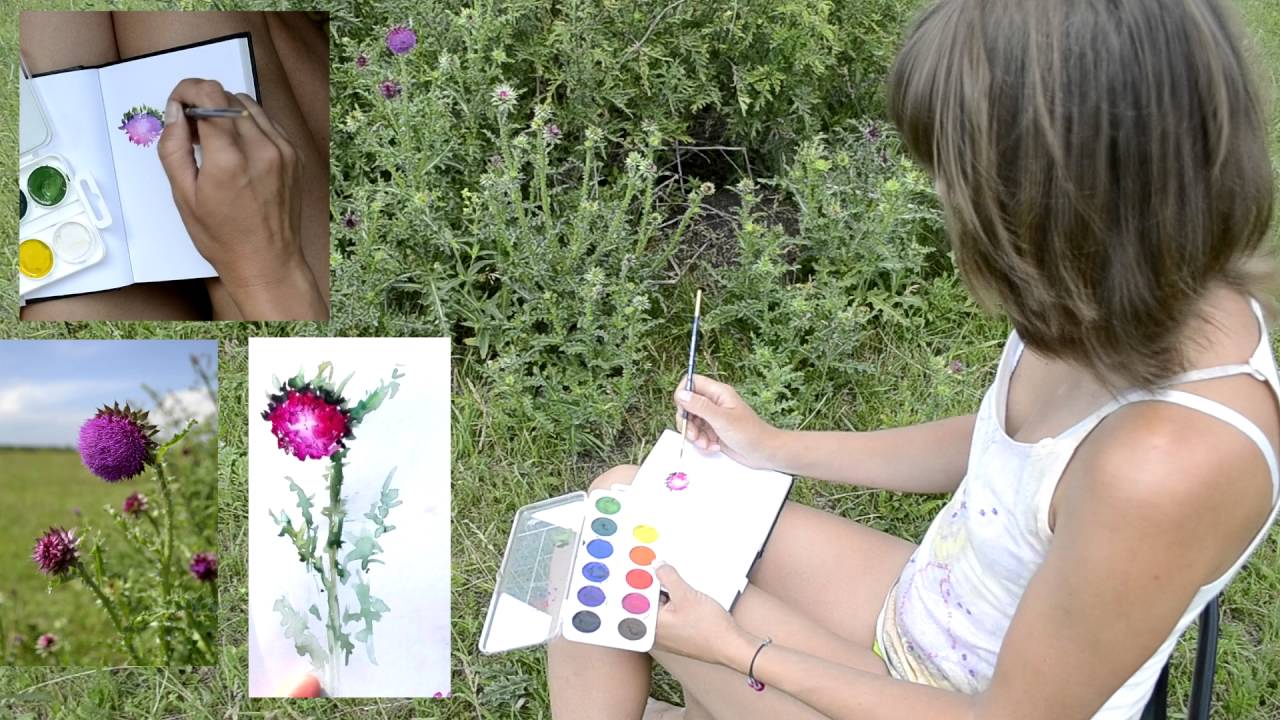 Мастер-класс #19 Как делать пятиминутные зарисовки с натуры акварелью ...