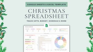 Christmas Gift Tracker Google Sheets & Excel Template | Christmas Budget Planner | Christmas Tracker
