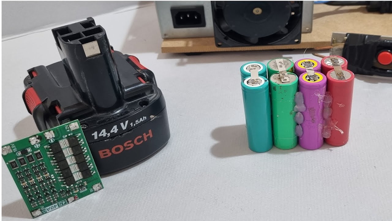 Bosch PSR 14,4 LI-2 - Battery pack opened 