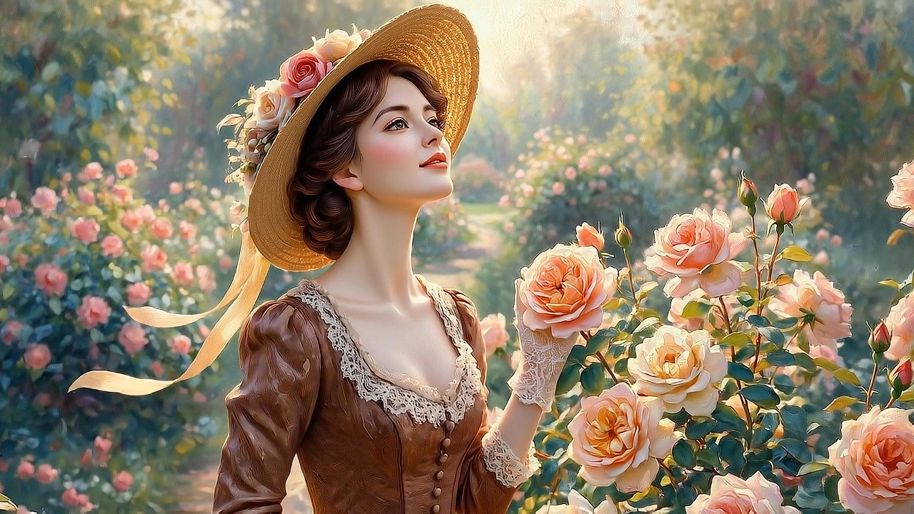 Visual Poem | Claude Monet | Morning in the Rose Garden | Relaxing Classical Music