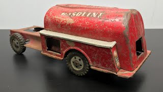 Vintage 1957 Tonka Gasoline Tanker Truck Restoration, Beautiful Color