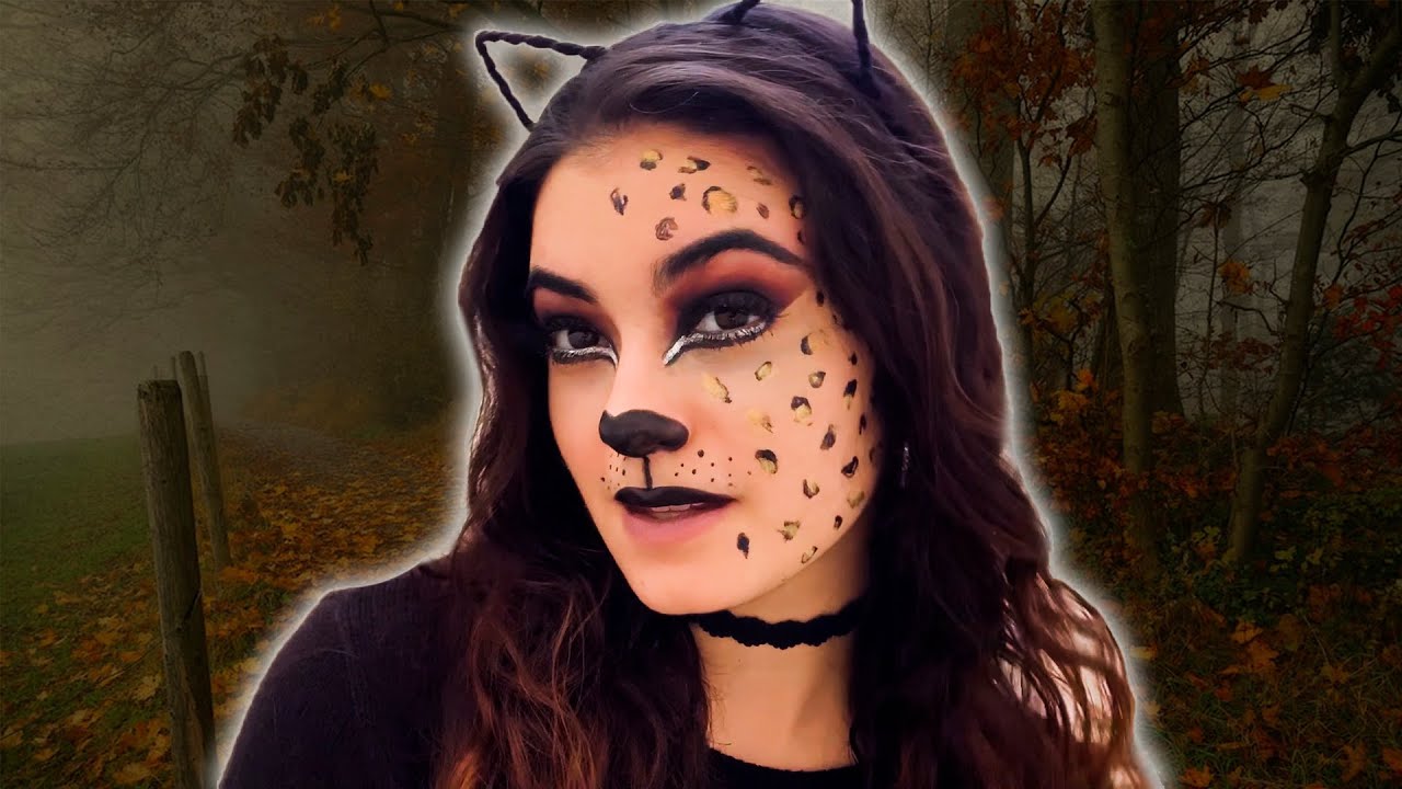 🐯 MAQUILLAJE de LEOPARDO para MUJER - Halloween LEOPARD MAKEUP - YouTube