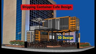 Shipping Container Cafe Idea Pop up Container Coffee shop Design idea - 20ft pop-up container shop