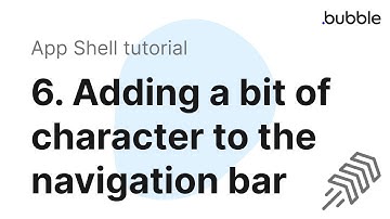 6: Adding a bit of character to the navigation bar -- Bubble.io SPA (single page app) tutorial.