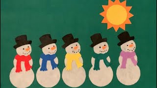 Five Little Snowmen | Felt Story & Counting Song 