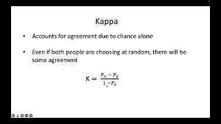 Kappa and Agreement