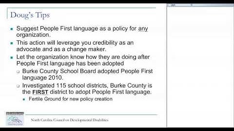 Spreading People First Language Webinar North Carolina Council on Developmental Disabilities