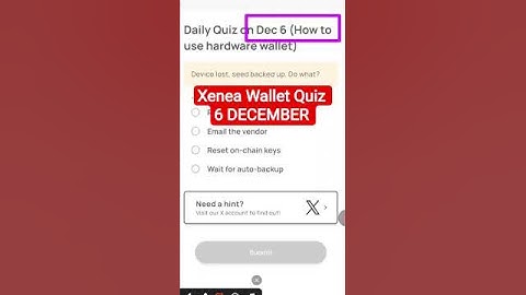 06 December Xenea Wallet Quiz Answer | Xenea wallet daily Quiz Answer Today | Xenea Wallet Quiz