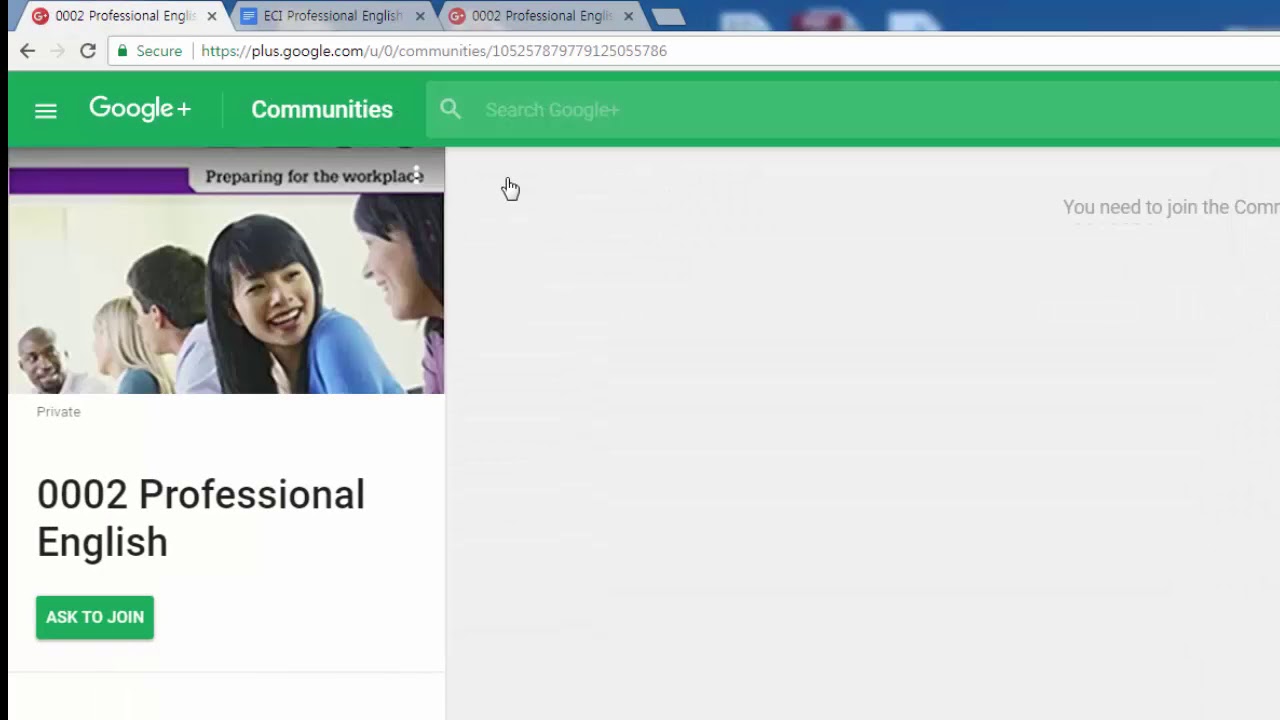 Student Tutorial for Google Communities in Professional English - YouTube