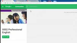 Student Tutorial for Google Communities in Professional English
