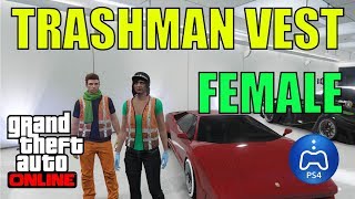 GTA 5 ONLINE TRASHMAN VEST OUTFIT GARBAGEMEN OUTFIT FEMALE PS4 XB1 PC 1.40