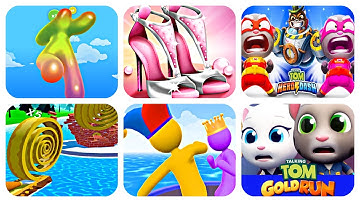 Tom Hero Dash, Giant Rush, Talking Tom Gold Run, Blob Runner 3D, High Heels, Spiral Roll Part 69