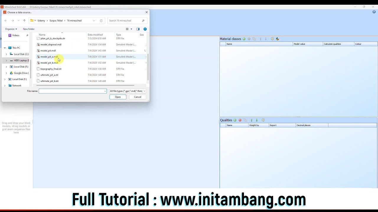 Tutorial Persiapan Data Surpac to MineSched Tambang Nikel - YouTube