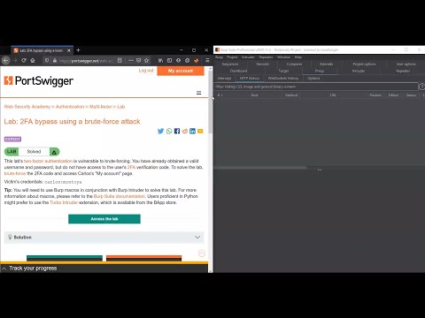2FA bypass using a brute force attack(With Turbo Intruder)-Web Security Academy