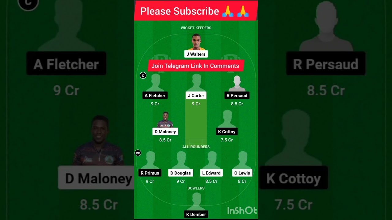 LSH VS BGR DREAM11TEAM||Vincy Premier LeagueT10|| 