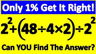 🔥 This Math Problem Looks Simple... But 99% of People Get It WRONG! Will YOU 🧠