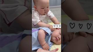 Baby Tries Kisses First… Then Gets a Little More Serious 😂👶 #shorts