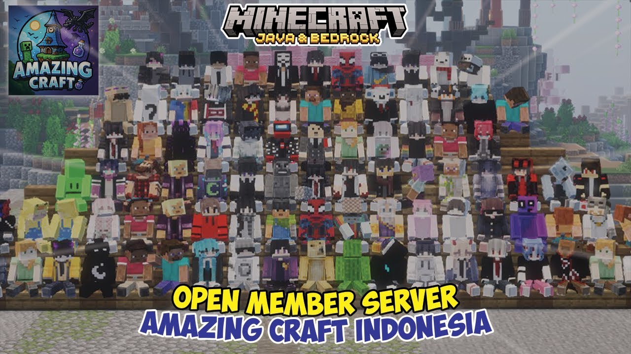 OPEN MEMBER SERVER MINECRAFT 1.21+ TERBARU: AMAZING CRAFT INDONESIA ...