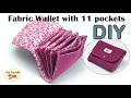 Very easy making, Fabric wallet with 11 pockets