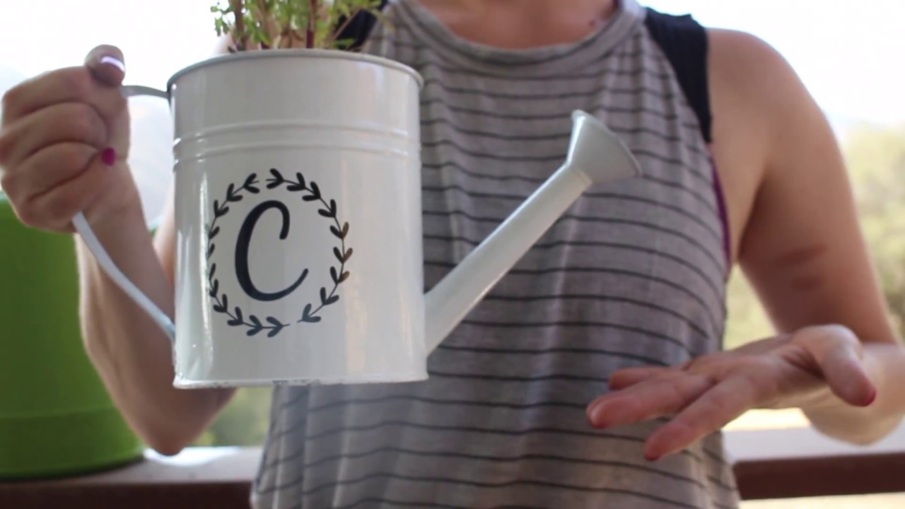 99 Cent Store Watering Can Planter DIY