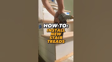 HOW-TO: 🔨 Watch this video before installing new stair treads for a perfect fit!! 🛠️ #diy