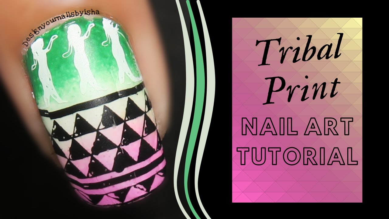 3. Tribal Print Nail Art Tutorial - wide 2