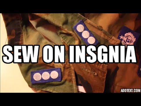 How to Sew on Insignias/Patches/Badges
