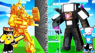 TİTAN CİNEMA MAN VS TİTAN CLOCK MAN! - Minecraft