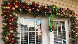 CHRISTMAS PATIO GARLAND DECOR | CHRISTMAS GARLAND | OUTDOOR CHRISTMAS DECOR | CHRISTMAS DECORATING