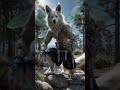 Human, White Wolf and Dragonfly Fusion #pixverse #pixverseai #fusion #ai #livewallpaper