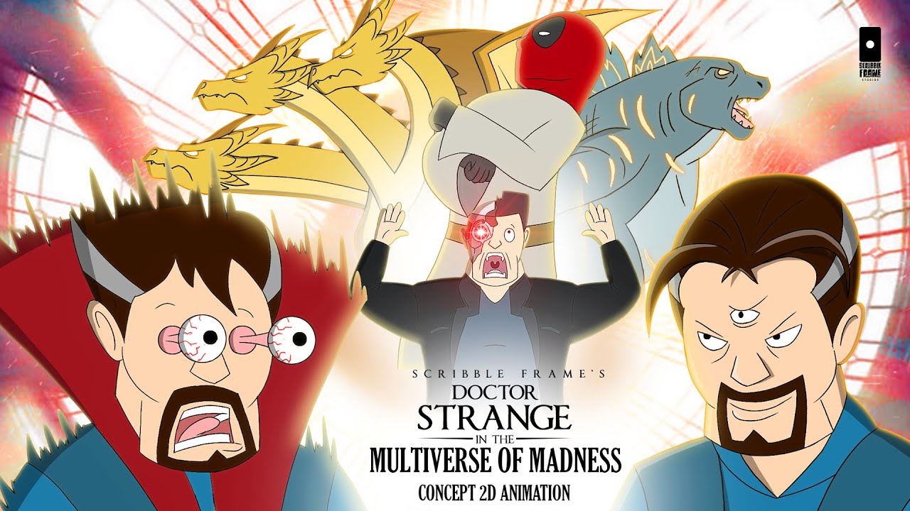 Doctor Strange in the Multiverse of Madness Spoof Parody Animation | Scribble Frame | 2D | 4K Video