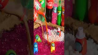 Among Us With Orbeez And Popular Sodas Underground