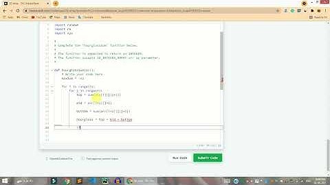 HackerRank 2D Arrays - DS problem solution in Python Programming | Interview preparation kit