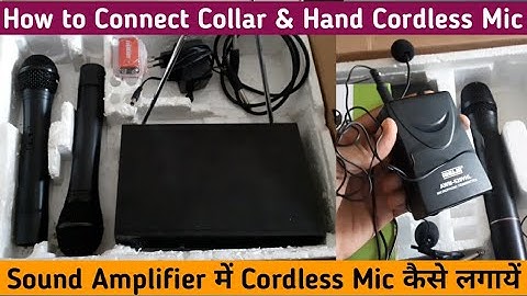 Cordless Hand Mic & Collar Mic Connections | How to Connect Cordless Mic to Amplifier | Wireless Mic