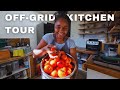 Kitchen tour preserving homegrown vegetables  milex xl canner  offgrid living
