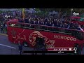 وصول المنتخب الوطني المغربي لأرض الوطن وحافلة الأسود تجوب شوارع مدينة سلا و الرباط 