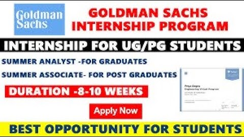 Goldman Sachs Engineering Campus Hiring Program 2022| Batch of 2023 | Summer Internships