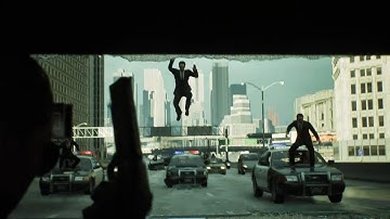 The Matrix Awakens PS5 2022 - Car Chase Fight Scene Gameplay (4K Ultra HD) Matrix Game 2022