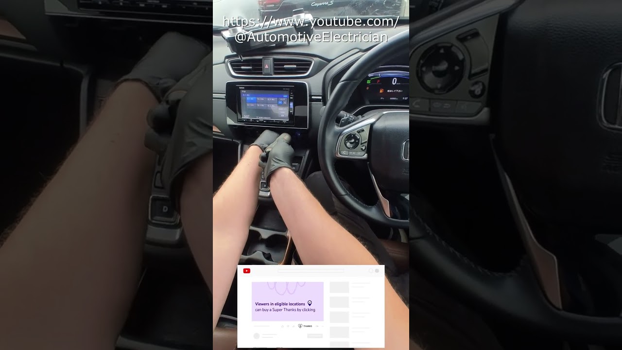 Honda CR-V Hybrid 2018 head unit stereo removal