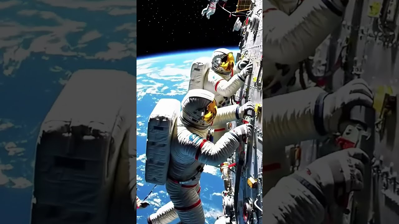 Astronauts Working 250km Above Earth 🌍 | Spacewalk Views