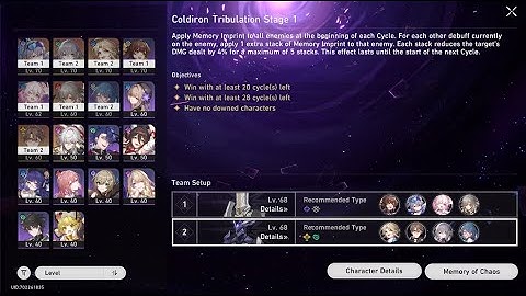 New Memory of Chaos Stage 1 - F2P Sushang/Yanqing Honkai:Star Rail