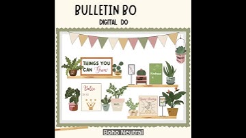 Plant Theme Classroom Decor | Boho Bulletin Board