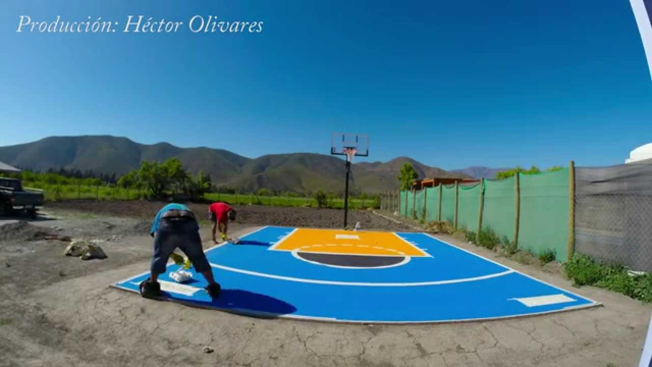 Pintando La Mini Cancha De Basket (Time Lapse) 2015 - YouTube