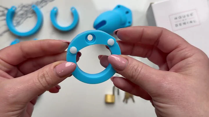 Blue HoD600S Silicone Chastity Cage Kit Assembly | House of Denial